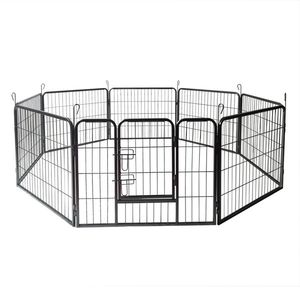 Recinto per Cani e Animali Domestici in Metallo Argento a 8 Pannelli, 24 Pollici, Resistente, per Cancelli e Box per Animali - Product Image 2