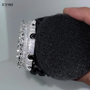 D'VINS Pass Diamond Tester Moissanite Thorn Watch Case Diamond Iced Bezel Silver Silverstone Handmade Luxury Accessories - Product Image 2