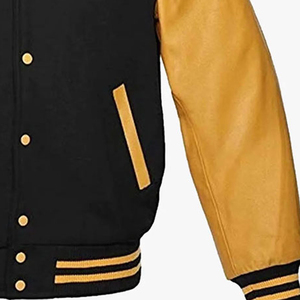 แจ็คเก็ต Letterman คุณภาพสูงสำหรับผู้ชาย แจ็คเก็ต Varsity ผ้าขนสัตว์ 100% หนังแท้ สำหรับฤดูหนาว ออกแบบเองได้ แจ็คเก็ตเบสบอลสำหรับผู้ชาย - Product Image 6