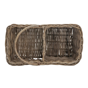 New Design Rattan Stair Basket with Handle Natural Wicker Storage Basket for Staircase Organizer <b>Foldable</b> <b>Step</b> Basket OEM ODM - Product Image 3