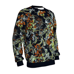 Sweat-shirt en velours personnalisé de haute qualité pour hommes survêtement à col rond en coton avec impression numérique vierge en peluche teinte unie pour l'hiver - Product Image 3