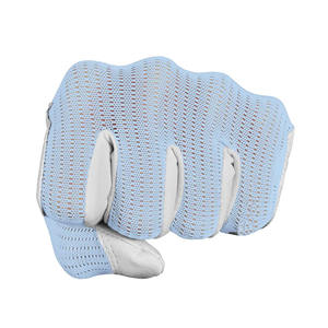 Guante de Golf para Hombre, Palma de Cuero Cabretta, Dorso de Malla Azul Cielo, Transpirable, Ligero, Ajuste Elástico, Agarre Suave, Antideslizante, Deportivo, para Exteriores - Product Image 4