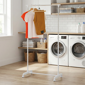 Wholesale DIY Home Storage Metal Bedroom Clothes Hanging Stand Modern Extendable Taiwan Household <b>Furniture</b> Manufacturer Sale - Product Image 3