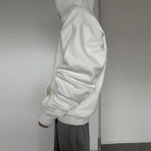 High Quality <b>Oversized</b> <b>White</b> <b>Hoodie</b> for Men Heavy Weight Blank Plain Fleece <b>Oversized</b> Pullover <b>Hoodie</b> - Product Image 5