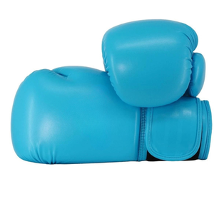 Guantes de Boxeo Azules de PU con Cierre de Velcro, Equipo de Entrenamiento de Dedos Completos para Adultos Unisex - Product Image 1