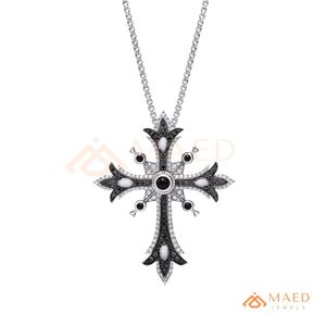 <b>Silver</b> Iced Out Gothic Cross Moissanite Pendant Charm Hip Hop <b>Necklace</b> Luxury Statement Jewelry Gift <b>for</b> <b>Men</b> Women Edition - Product Image 5