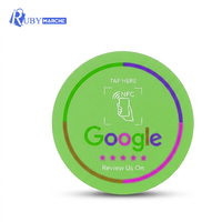 Carte NFC Google Review Mini Tag personnalisée avec logo, en PVC intelligent à bande magnétique 860-960 MHz, pour la collecte de commentaires clients