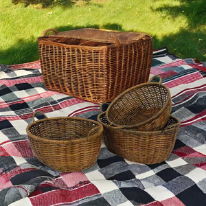 Cestas Multifuncionales Vintage Tejidas a Mano con Jacinto de Agua, Ecológicas y Económicas, con Asa Cómoda para el Dormitorio - Product Image 2