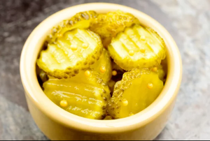 Wavy Spicy Canned <b>Pickled</b> Cucumber Slices Vinegar Brine Mason <b>Jar</b> Packaging | Peeled | Room Temperature - Product Image 4