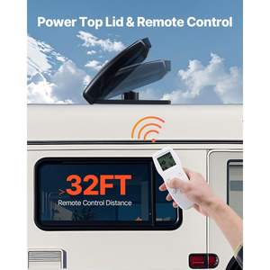 Ventilador de Techo para Autocaravana de 14 Pulgadas, Potente, de 10 Velocidades, Reversible, 12V, con Control Remoto, Cubierta Impermeable Integrada, Aspas de Ventilador de 12 Pulgadas, Apto para Aberturas de Techo - Product Image 4