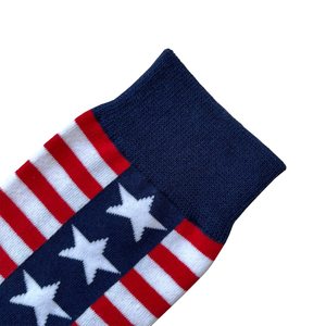 Patriotic American Flag Crew <b>Socks</b> Men's Breathable Knitted <b>Socks</b> with Eagle and Stars Design for Daily Wear Summer Style - Product Image 4