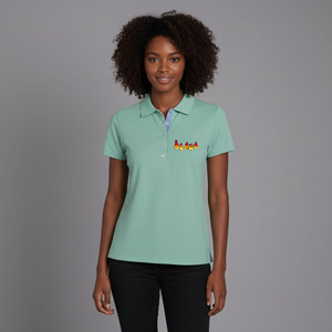 Custom Made Women's polo <b>Shirt</b> 100% Cotton Knitted Breathable Custom DTF Printed Logo Heavyweight Quick Dry ladies polo <b>shirt</b> - Product Image 4