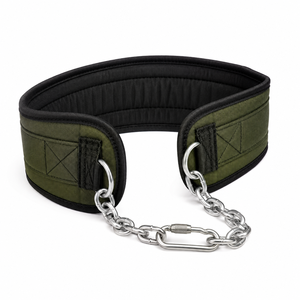Double D-<b>Ring</b> Back Support Strap Home Wholesale Weighted Pull-up Belt <b>Thick</b> Neoprene Weight Lifting Dip Belt with Chain - Product Image 1