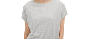 T-shirt long à manches amples et col rond pour femmes, haut d'été décontracté gris uni, t-shirt pour femmes - Product Image 2