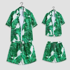 Conjuntos de Camisa Hawaiana y Pantalones Cortos de Verano, Ropa de Playa para Hombre, Conjunto de 2 Piezas para Vacaciones, Camisas con Botones, Camisetas - Product Image 6