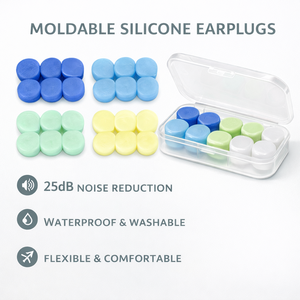 Bouchons d'oreilles de natation en silicone moulable réutilisables - Product Image 2