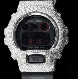 GShock DW6900 Custom Ice Legacy Digital Watch Sapphire Crystal Bling Hip Hop Streetwear Luxury Men's Watch Moissanite Metal <b>Case</b> - Product Image 3