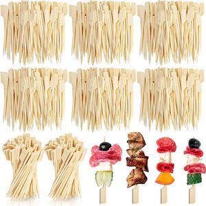 Spiedini piatti in bambù da 3,5 pollici, 2000 pezzi, stuzzicadenti naturali, spiedini in legno per antipasti, cocktail e grigliate, per frutta e carne - Product Image 1