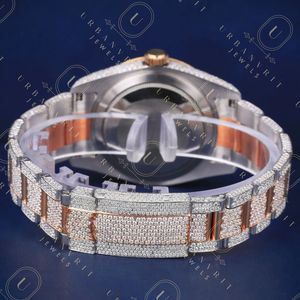 Reloj de Diamantes Moissanite Personalizado de 41 mm, Automático, Mecánico, de Acero Inoxidable, Resistente al Agua, para Hombre, Hecho a Mano, con Incrustaciones de Joyas - Product Image 2