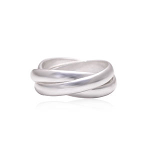 Bague artisanale en argent sterling vintage pour femme, idéale pour mariage et soirée, personnalisable, superposée, incurvée, irrégulière, bijoux fins - Product Image 3