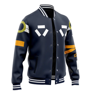 Custom Wholesale Eco-Friendly Reversible Winter Varsity <b>Jacket</b> Wool Body Two Tone Color Block Chenille <b>Patch</b> Design Direct - Product Image 4