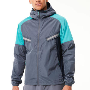 Veste de sport pour homme personnalisée, respirante, à séchage rapide, coupe-vent, fitness, jogging, logo, athlétique, en toile, à capuche, imperméable - Product Image 1