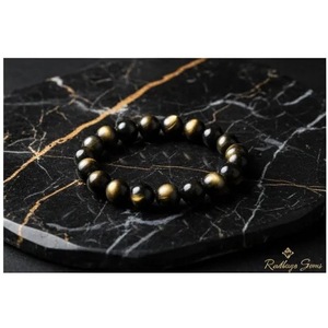 Handcrafted Golden Obsidian <b>Beaded</b> <b>Bracelet</b>-Cute Design-Wholesale - Product Image 1