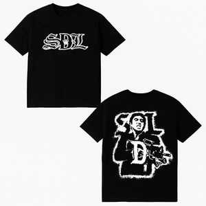 T-shirts unisexes de haute qualité 100% coton SDL, coupe classique, col rond, manches courtes, design uni, vintage, été, séchage rapide, 350g - Product Image 1