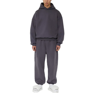 Customized Logo Oem Tracksuit Winter Men Fleece Fabric Mens Heavy Weight Sweats Pullover Sports Hoodie <b>Sweatpants</b> <b>Sets</b> - Product Image 2