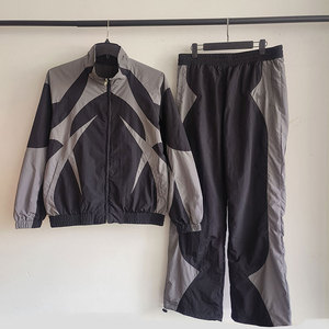 Conjunto Deportivo Unisex de Manga Larga con Cierre de Cordón, Estilo Deportivo, Ligero, de Poliéster, Corte Holgado para Actividades al Aire Libre - Product Image 1
