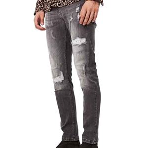 Pantalon en jean droit délavé et déchiré de haute qualité, style streetwear, effet usé, pour homme, fabriqué au Pakistan - Product Image 2