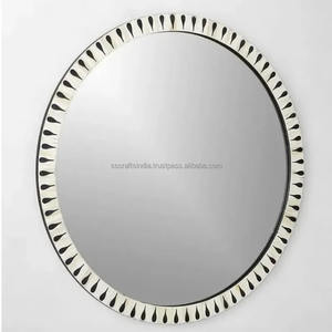 Espejo de pared con incrustaciones de hueso de lujo más vendido con diseño floral intrincado perfecto para pasillo disponible para suministro mundial - Product Image 2