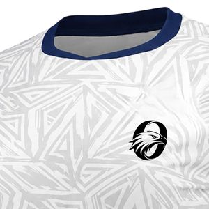 Women White Sublimated Soccer Jersey Short Sleeve Polyester Football Shirt <b>Athletic</b> Team Match Training Sportswear Apparel - Product Image 3
