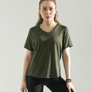 Camiseta Informal Holgada y Transpirable de Algodón de Alta Calidad, con Hombros Caídos, Manga Corta, Cuello Redondo, Personalizada, Talla Grande para Mujer - Product Image 3