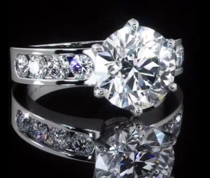 Bague de fiançailles classique en or massif 14 carats avec diamant de laboratoire de 1,25 carat, pierres latérales, certifiée IGI, pour femme, idéale pour un anniversaire - Product Image 3