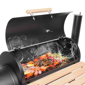 Grande capacità 44*25*44 pollici doppio forno griglia a carbone all'aperto campeggio Picnic nero acciaio inox BBQ camino verniciato - Product Image 6