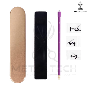 Scale Marked Metal Ventilating Needle Holder Set Storage Metal Case Stainless Steel Hook Needle Lace Wig <b>Hair</b> Making Supply Tool - Product Image 2