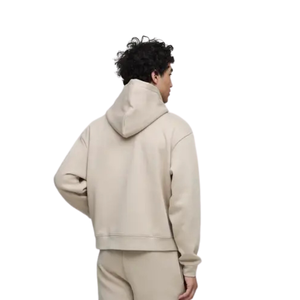 Sweat-shirt à capuche ample pour homme OEM, sans cordon de serrage, avec poche kangourou et épaules tombantes, personnalisable, fabrication usine - Product Image 2