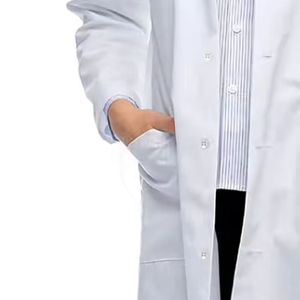 Blouse de laboratoire blanche élégante pour médecin, blouse médicale en coton et polyester pour hôpital, blouse de laboratoire pour femme, infirmière, blouse de laboratoire scientifique - Product Image 4
