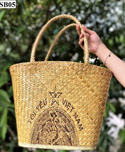 Sac fourre-tout carré décontracté en paille naturelle, tissé, avec poignée annulaire, ouverture supérieure, réutilisable, pour le shopping et les voyages, sac à bandoulière circulaire - Product Image 6