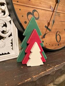 Ornements de Noël en bois écologiques, 3 pièces, logo personnalisable, fonction de rangement domestique, design Art Déco, faits à la main, légers - Product Image 5