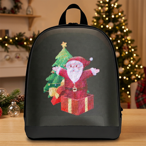 Sac à dos unisexe à motif de sapin de Noël, tendance, fermeture éclair, utilisation quotidienne, matière polyester - Product Image 4