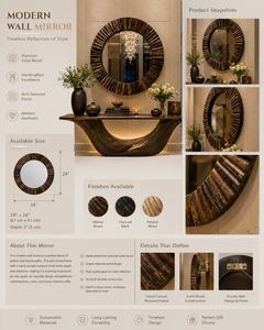 Miroir mural en forme de galet, design moderne et élégant, pour salle de bain, chambre à coucher, salon, 24 pouces - Product Image 3