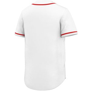 Maillot de baseball bleu clair personnalisé à manches courtes, nom et numéro imprimés par transfert thermique au dos, unisexe, adulte, 100% polyester - Product Image 2