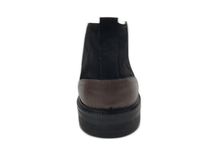 Bottes habillées noires en similicuir suédé pour hommes, à lacets, bout rond, semelle extérieure en caoutchouc respirant, semelle intermédiaire en EVA, pour le bureau et la carrière, collection automne - Product Image 4