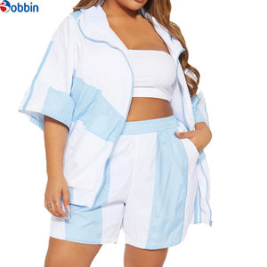 ชุดเซ็ตเสื้อแจ็คเก็ตมีฮู้ดซิปและกางเกงขาสั้น 2 ชิ้น สำหรับผู้หญิง ระบายอากาศได้ดี กันลม ไซส์ใหญ่ แฟชั่นฤดูใบไม้ผลิและฤดูร้อน แบบยูนิเซ็กส์ - Product Image 4