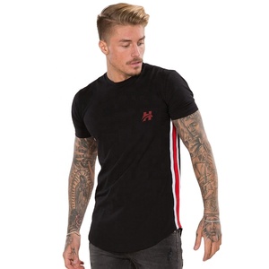T-shirt en coton à manches courtes T-shirt tactique à col rond pour homme Chemise de base T-shirt à demi-manches dans l'ourlet rond - Product Image 1