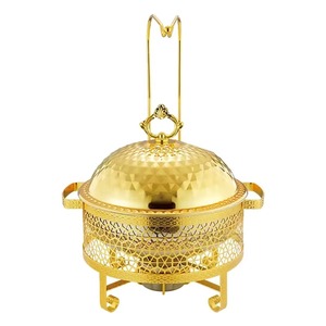 Calentador de Comida de Metal Bicolor con Diseño Árabe Único, Estilo de Tendencia, Proveedor de India - Product Image 2