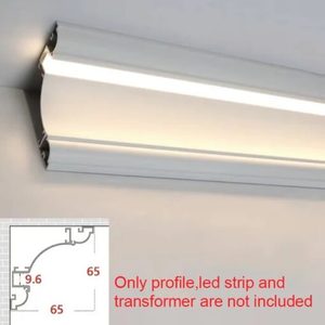 Perfil de Aleación Moderno de la Serie 1000 para Montaje en Superficie con Ranura LED para Decoraciones y Servicios de Corte - Product Image 4