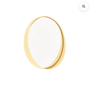 Modern <b>Round</b> Brass Wall <b>Mirror</b> With Gold Frame Decorative For <b>Bathroom</b> Or Bedroom - Product Image 3
